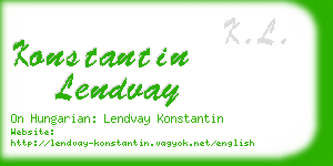 konstantin lendvay business card